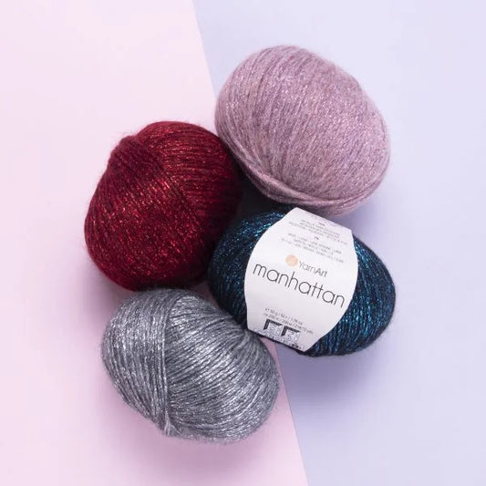Pack Manhattan de YarnArt – Hilo Metálico Mezcla con Lana