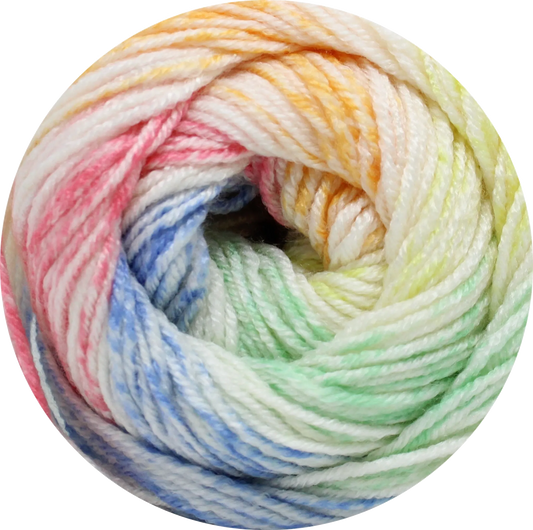 Abejita de La Madeja. Hilo acrílico multicolor suave, ideal para tejer. - La Madeja