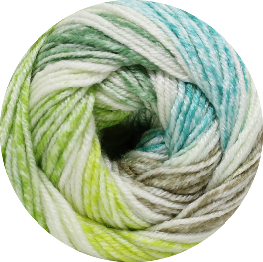 Abejita de La Madeja. Acrílico matizado verde, suave y perfecto para tejer. - La Madeja