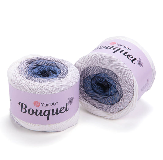 Pack Bouquet de YarnArt – Ovillo XL degradé de algodón.
