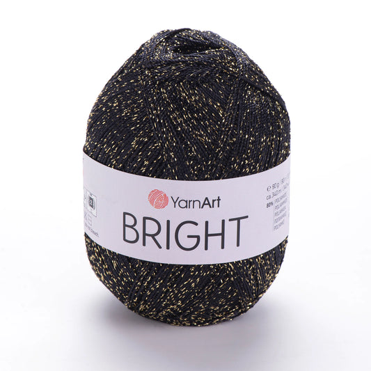 YarnArt Bright – Hilo metálico brillante 90 g (80% poliamida / 20% poliéster).
