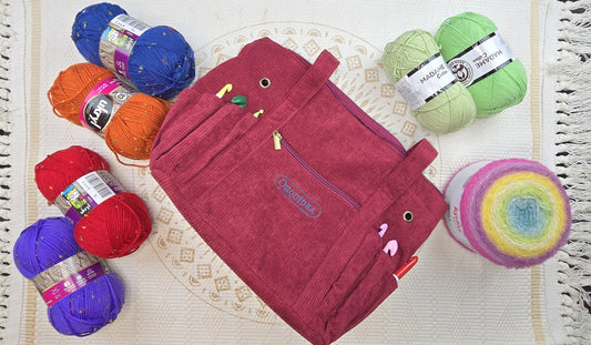 Bolso Organizador para Tejer de Orquídea