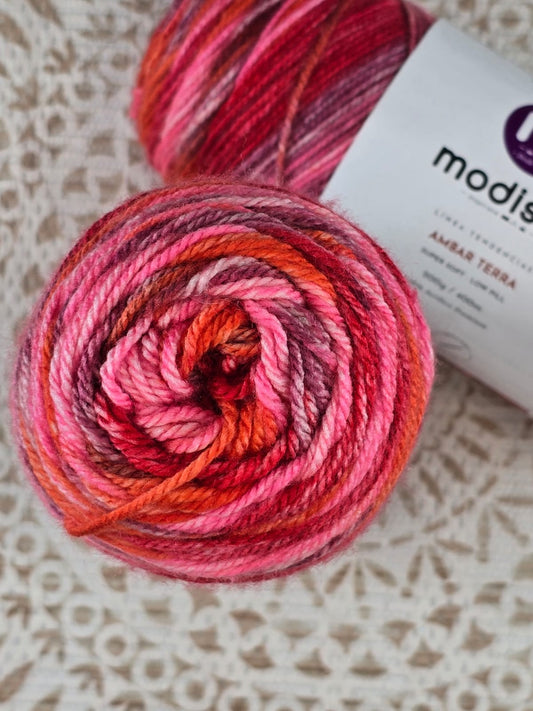 Lana Ámbar Terra Matizada 200 g Low Pilling - Color 1