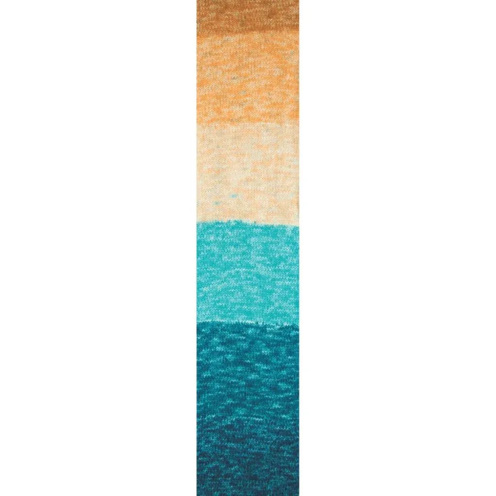 Ámbar Kids de La Madeja. Hilo suave, colores turquesa y arena. Hipoalergénico - La Madeja
