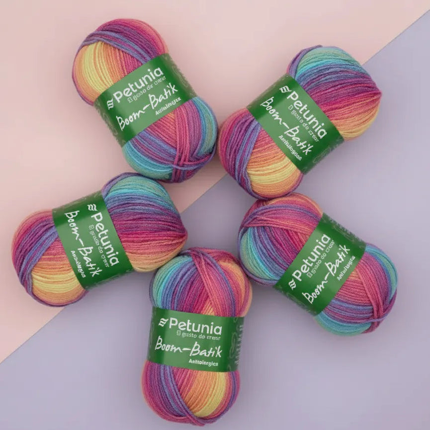Pack Boom Batik de Petunia – Lana Matizada Antialérgica