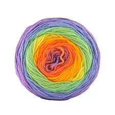 Eclipse de Petunia – Ovillo Matizado Multicolor Semi Delgado 100g – 100% Acrílico