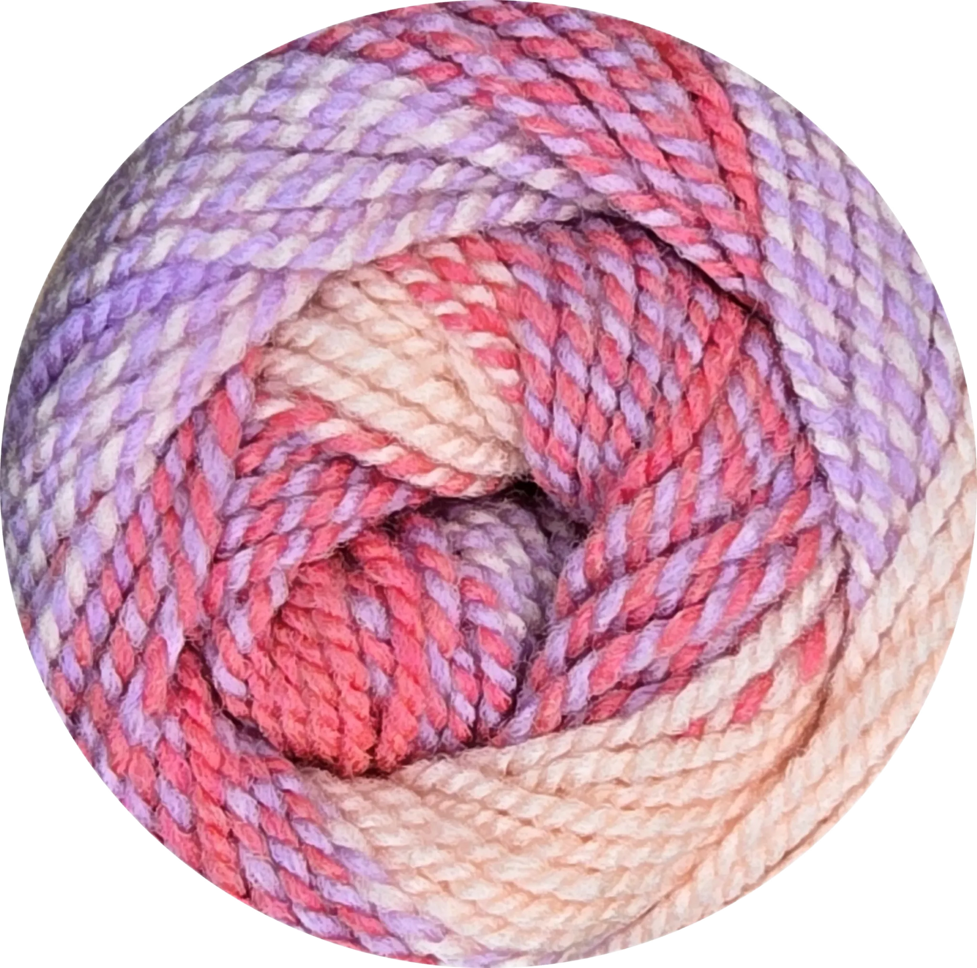 Mandala Ukryl de La Madeja. Colores rosas y lilas. ¡Teje con calidez! - La Madeja