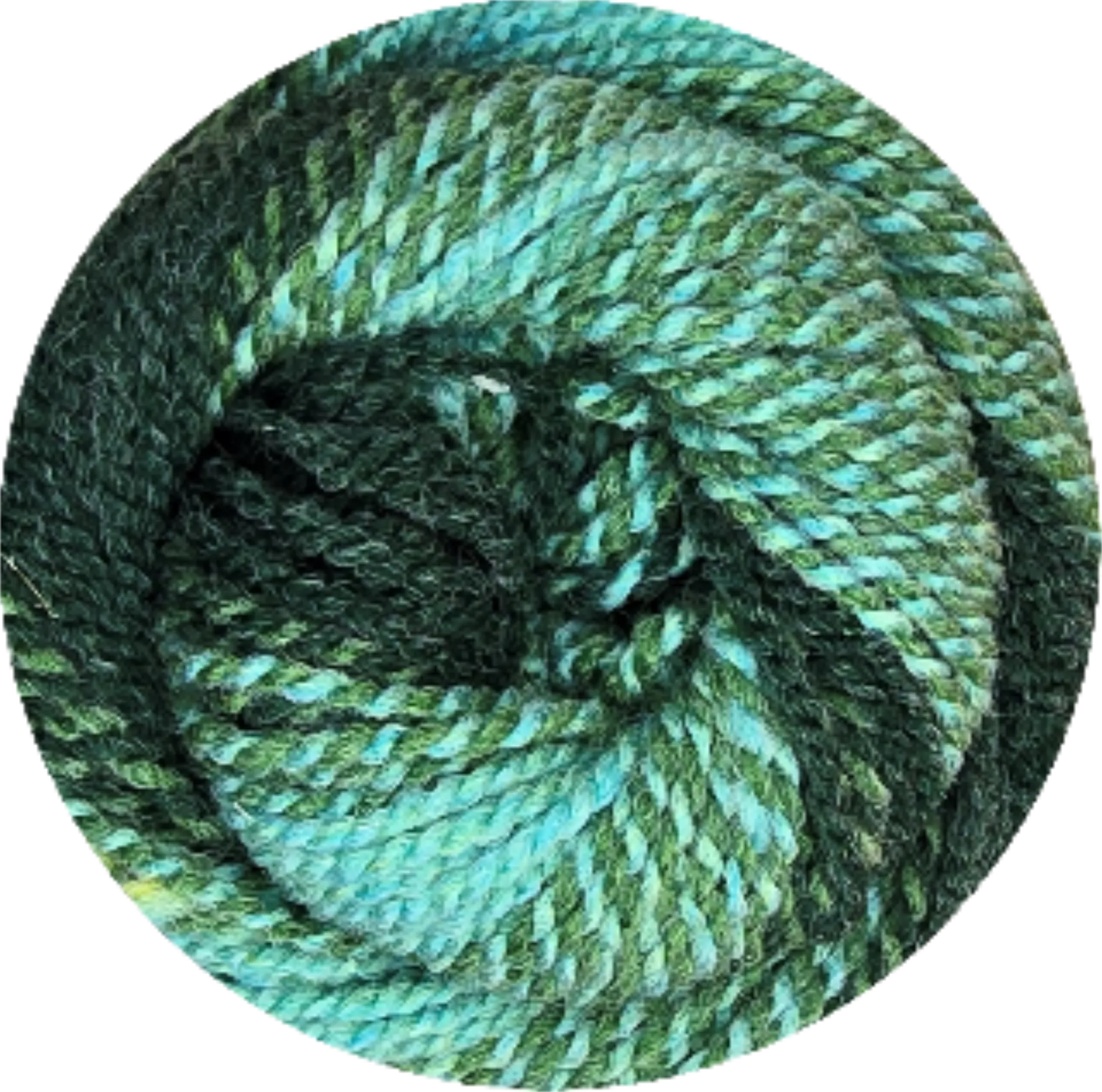 Mandala de Ukryl | La Madeja. Lana verde azulada, ideal para tejer. - La Madeja