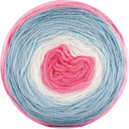 Cake de Papatya - Hilado multicolor 100% Acrílico.