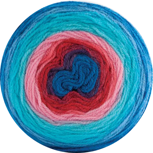 Cake de Papatya - Hilado multicolor 100% Acrílico.