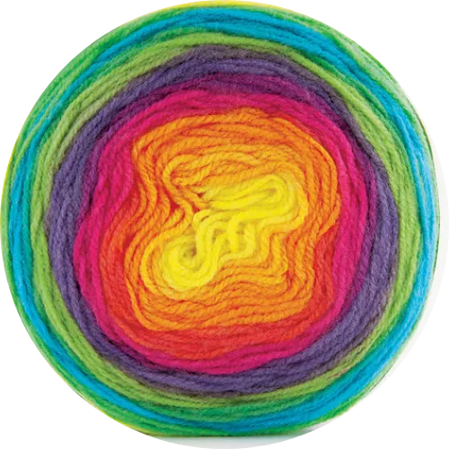 Cake de Papatya - Hilado multicolor 100% Acrílico.