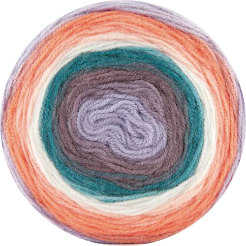 Cake de Papatya - Hilado multicolor 100% Acrílico.