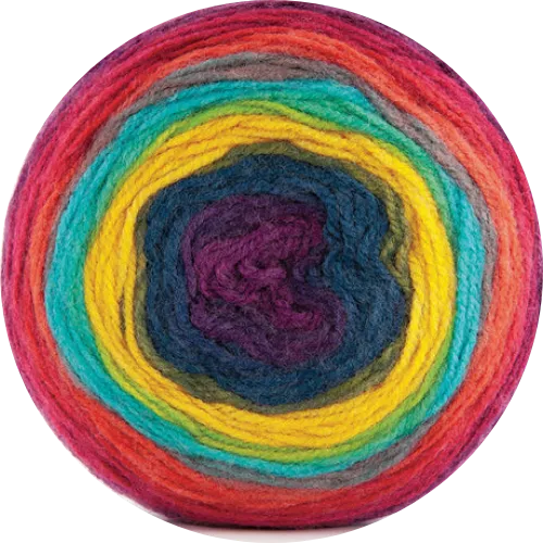 Cake de Papatya - Hilado multicolor 100% Acrílico.