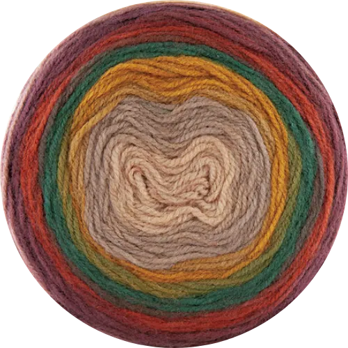 Cake de Papatya - Hilado multicolor 100% Acrílico.