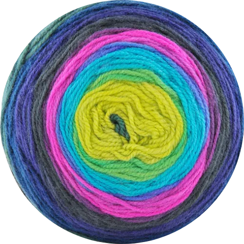 Cake de Papatya - Hilado multicolor 100% Acrílico.