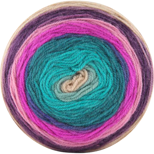 Cake de Papatya - Hilado multicolor 100% Acrílico.