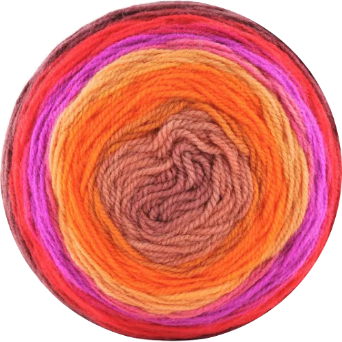 Cake de Papatya - Hilado multicolor 100% Acrílico.