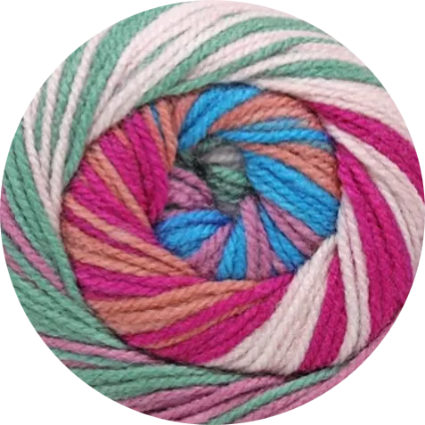 Bocado de Petunia - Hilo multicolor, ideal para tejer. - La Madeja