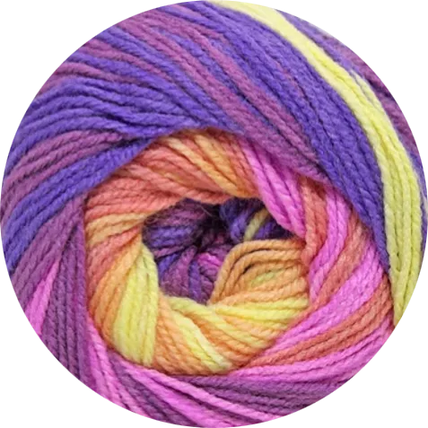 Bocado Petunia de La Madeja. Hilo multicolor, ideal para tejer. - La Madeja