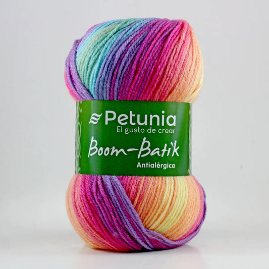 Petunia | Lana Boom Batik – 100% Acrílico Suave y Colores Vibrantes para Tejer