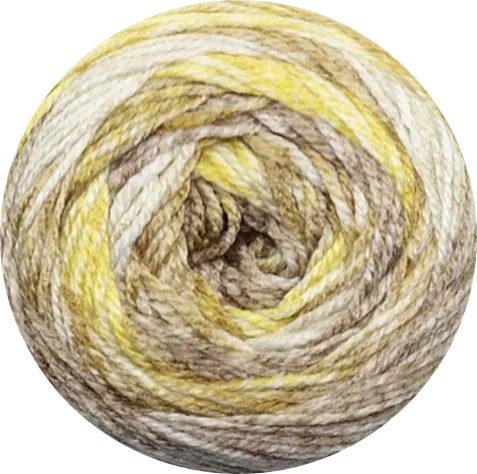 Petunia Spray de La Madeja. Hilo matizado beige y amarillo, ideal para tejer. - La Madeja