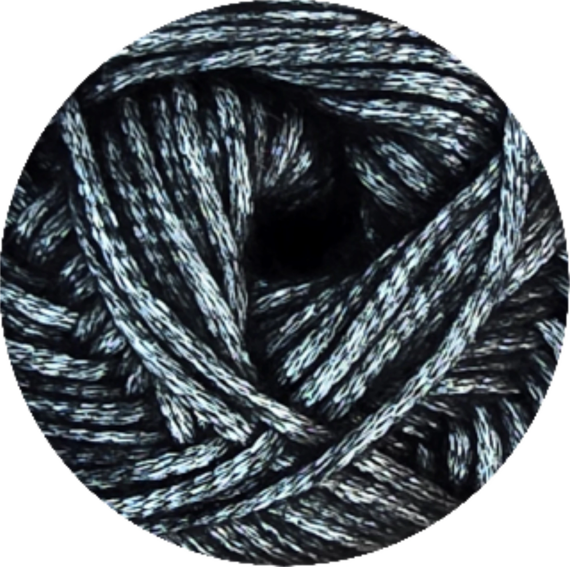 Metal Revesderecho de La Madeja. Hilo negro brillante, elegante para tejidos únicos. - La Madeja