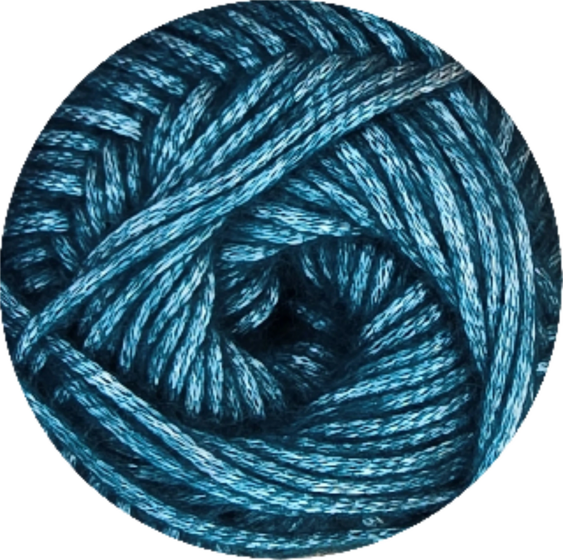 Metal Revesderecho de La Madeja. Hilo azul brillante, elegante para tejidos únicos. - La Madeja