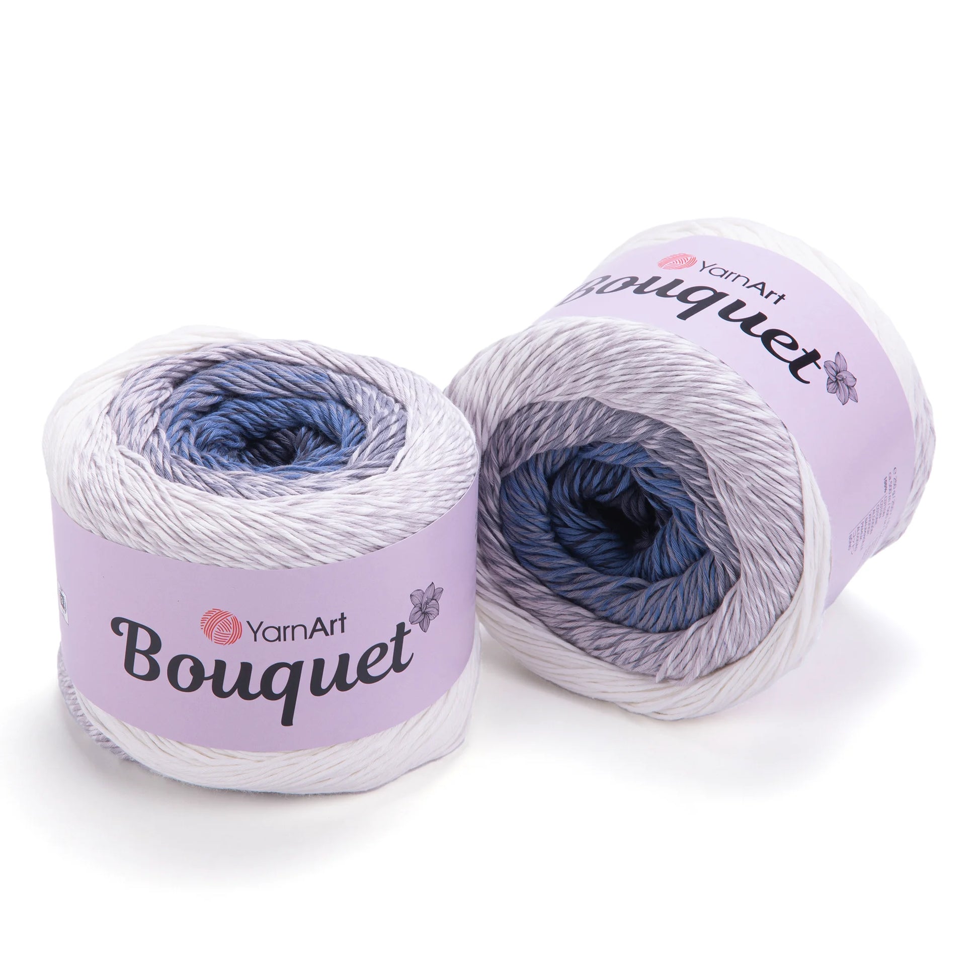 Pack Bouquet de YarnArt – Ovillo XL degradé de algodón.