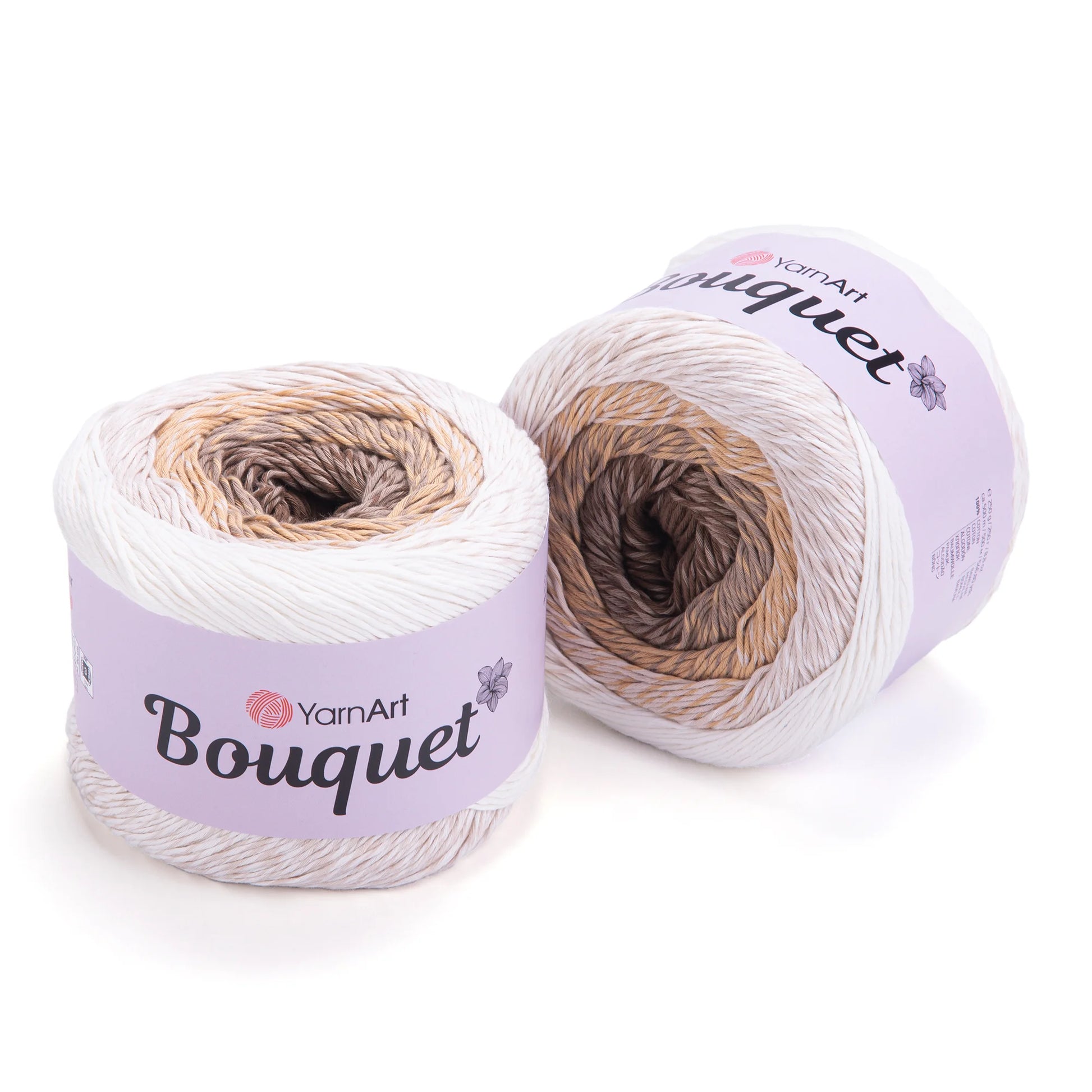 Pack Bouquet de YarnArt – Ovillo XL degradé de algodón.