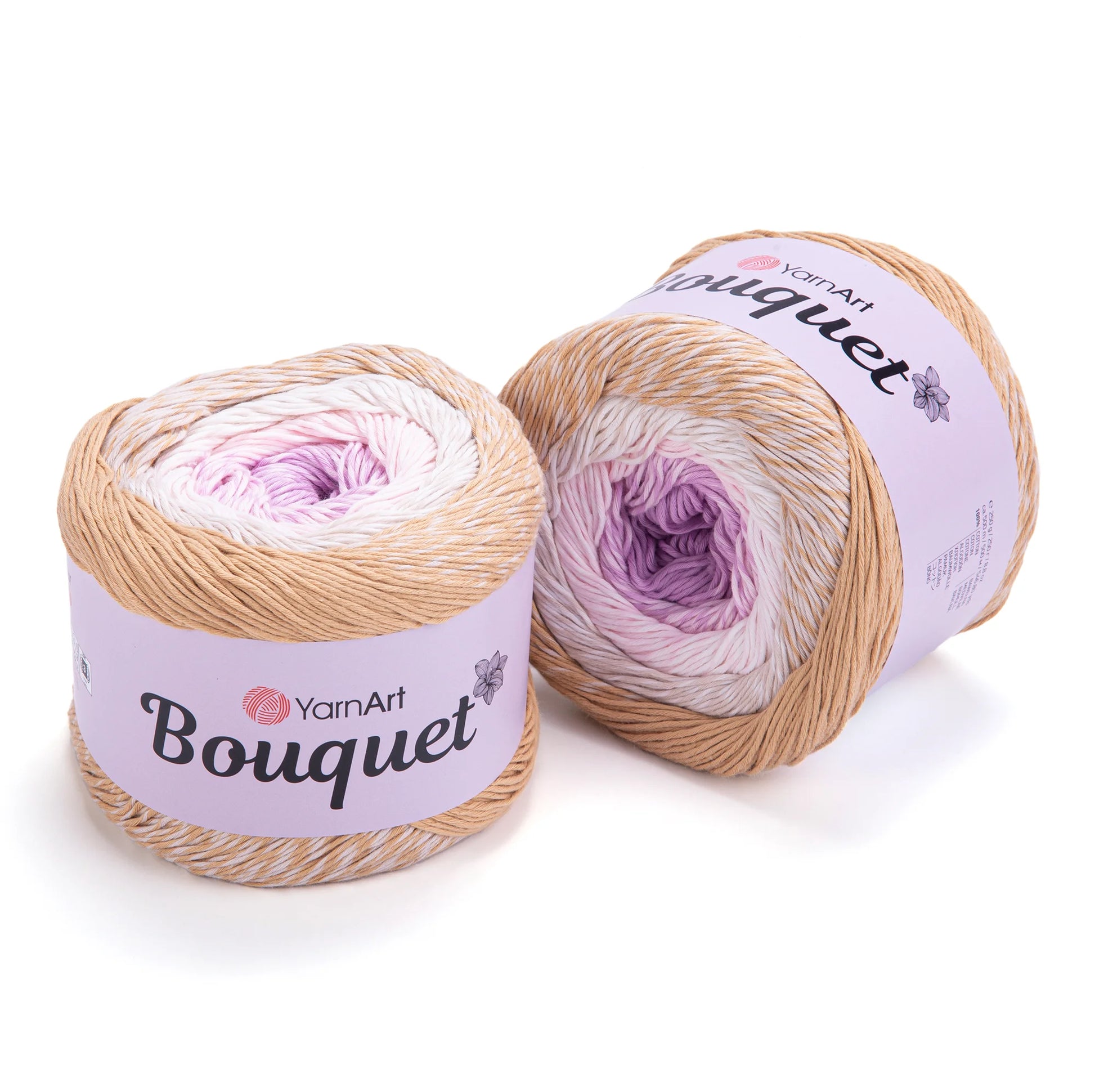 Pack Bouquet de YarnArt – Ovillo XL degradé de algodón.