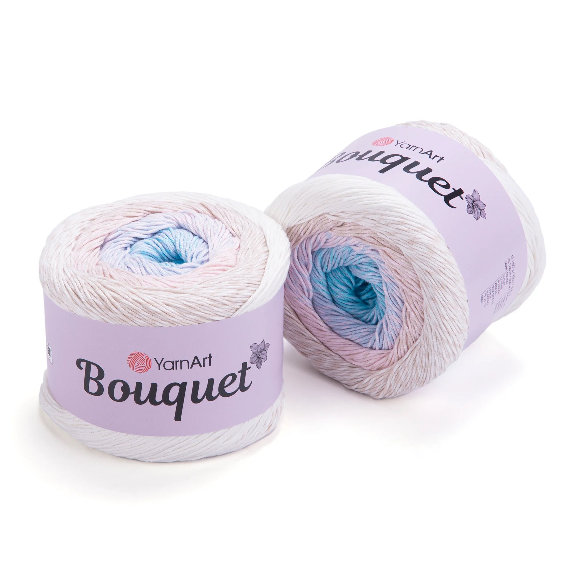 Pack Bouquet de YarnArt – Ovillo XL degradé de algodón.