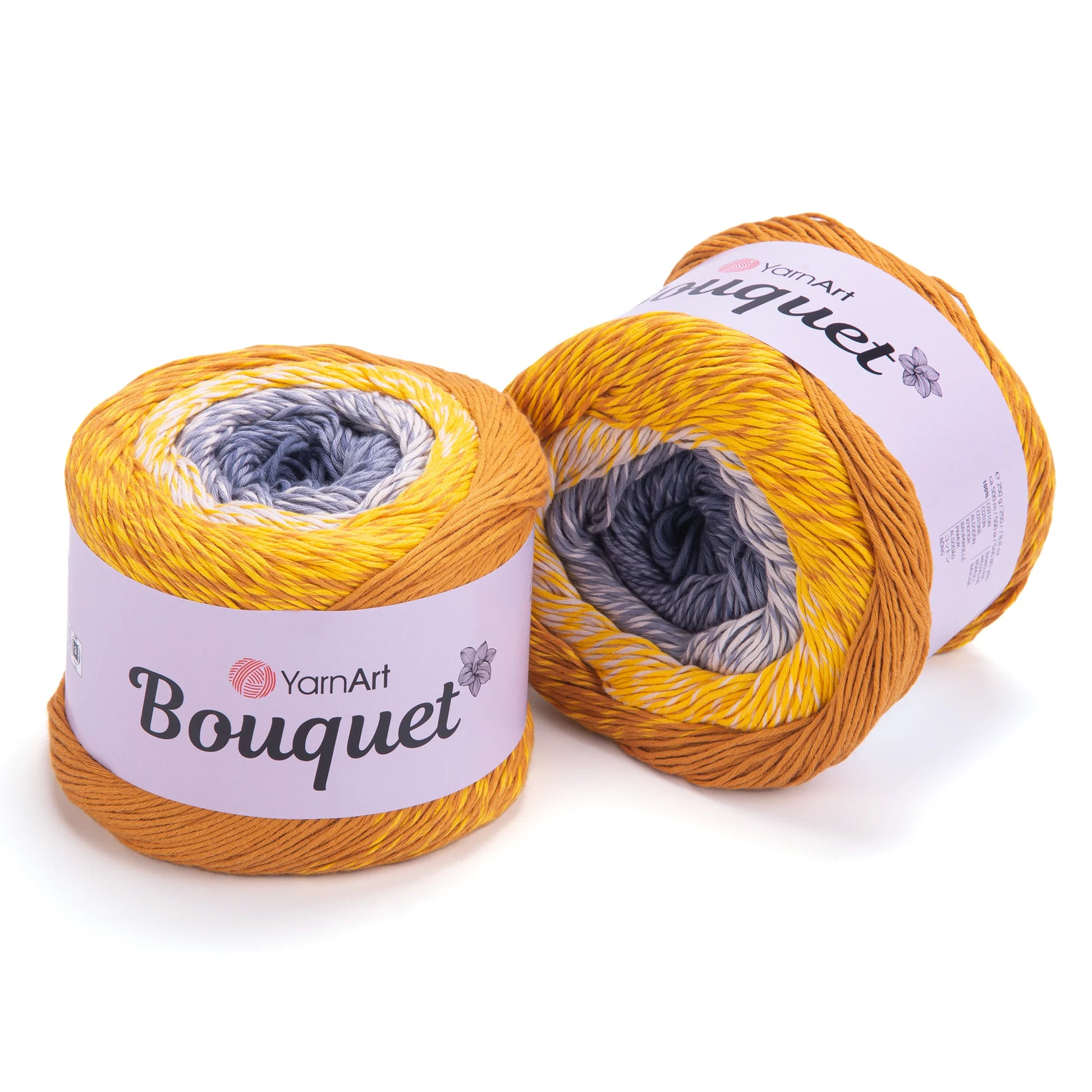 Pack Bouquet de YarnArt – Ovillo XL degradé de algodón.