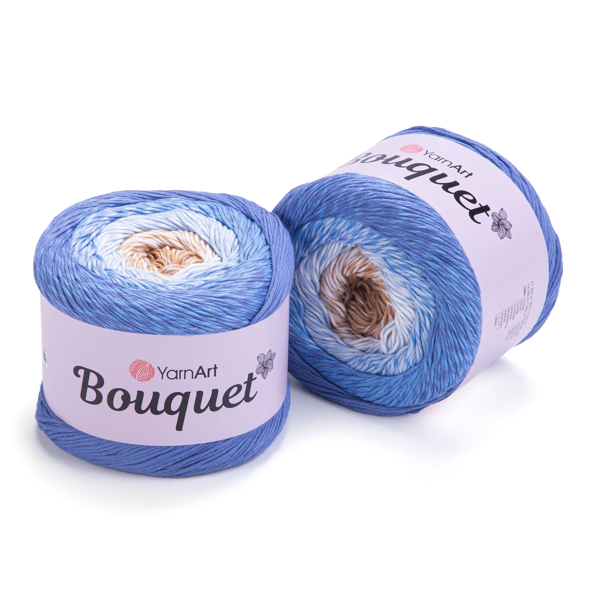 Pack Bouquet de YarnArt – Ovillo XL degradé de algodón.