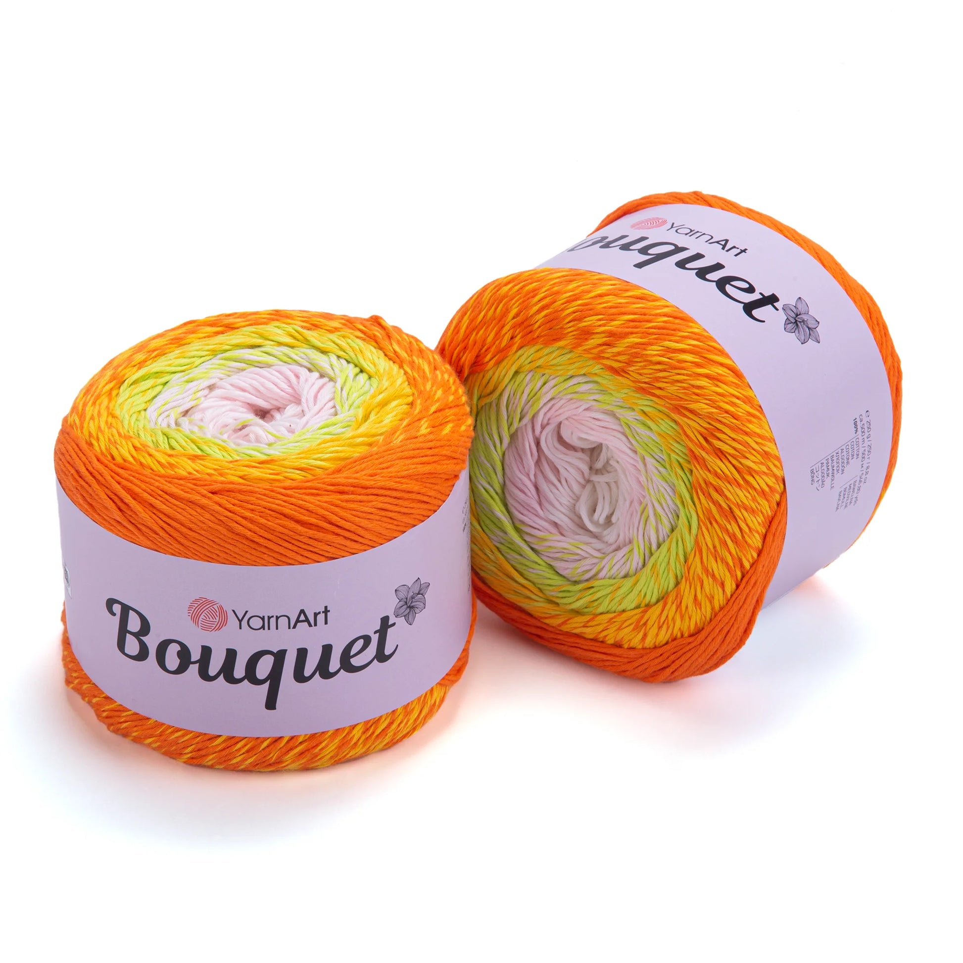 Pack Bouquet de YarnArt – Ovillo XL degradé de algodón.
