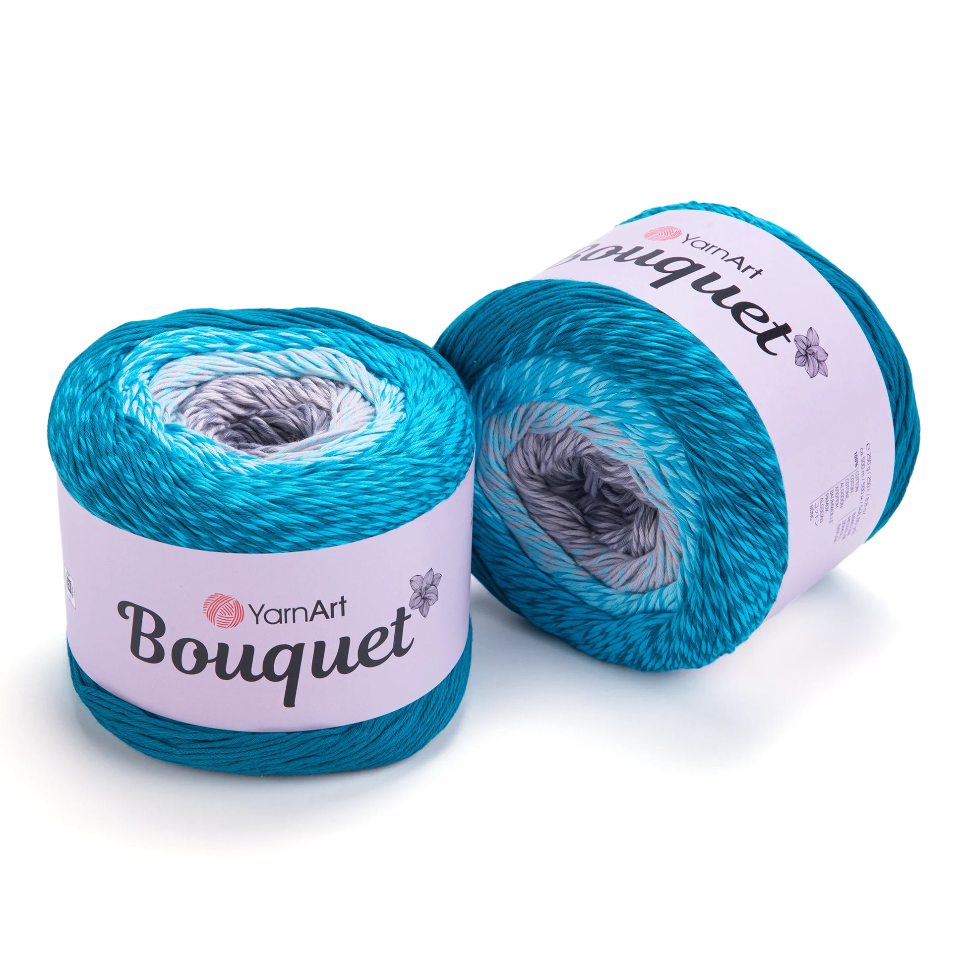 Pack Bouquet de YarnArt – Ovillo XL degradé de algodón.