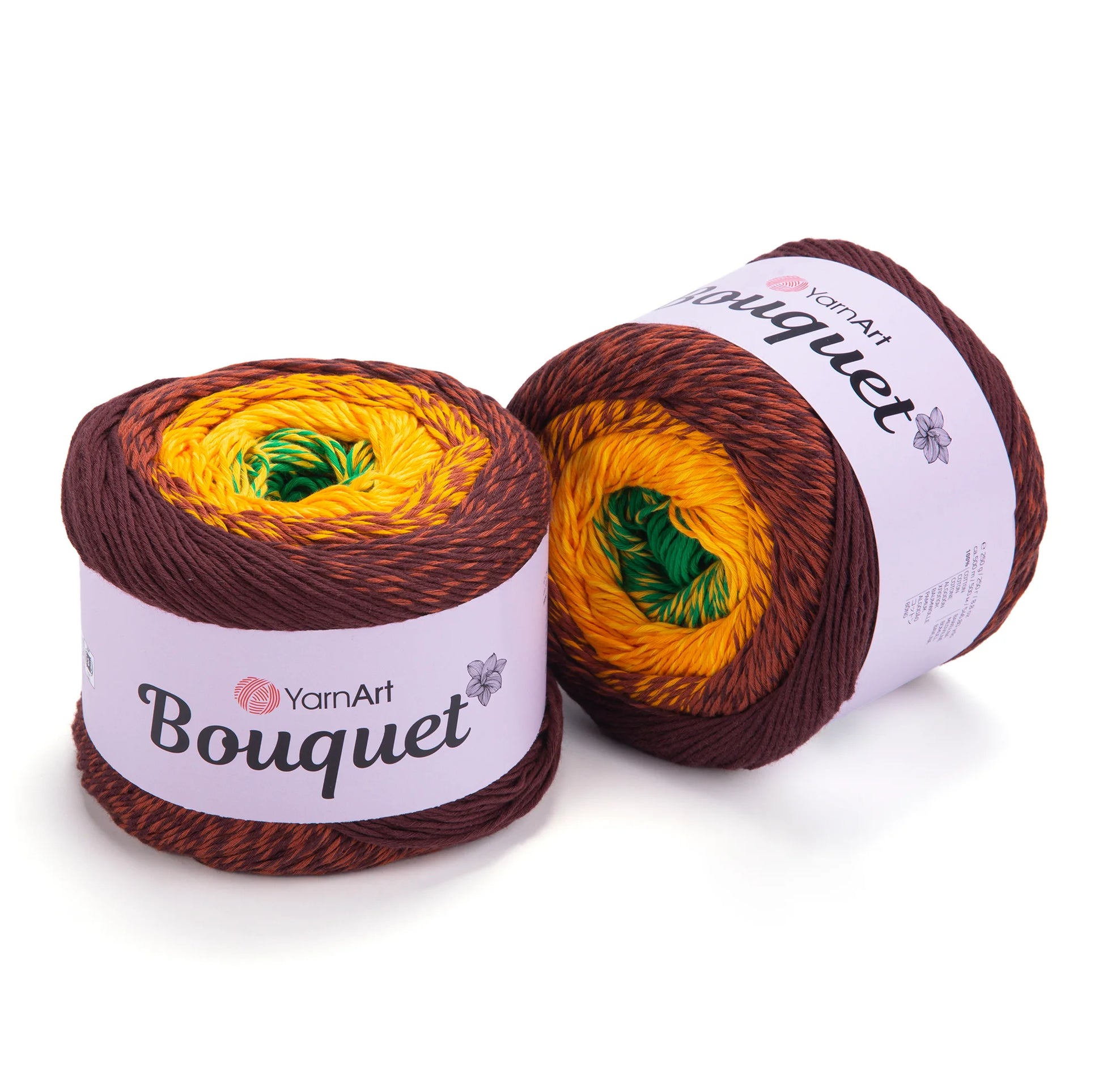 Pack Bouquet de YarnArt – Ovillo XL degradé de algodón.