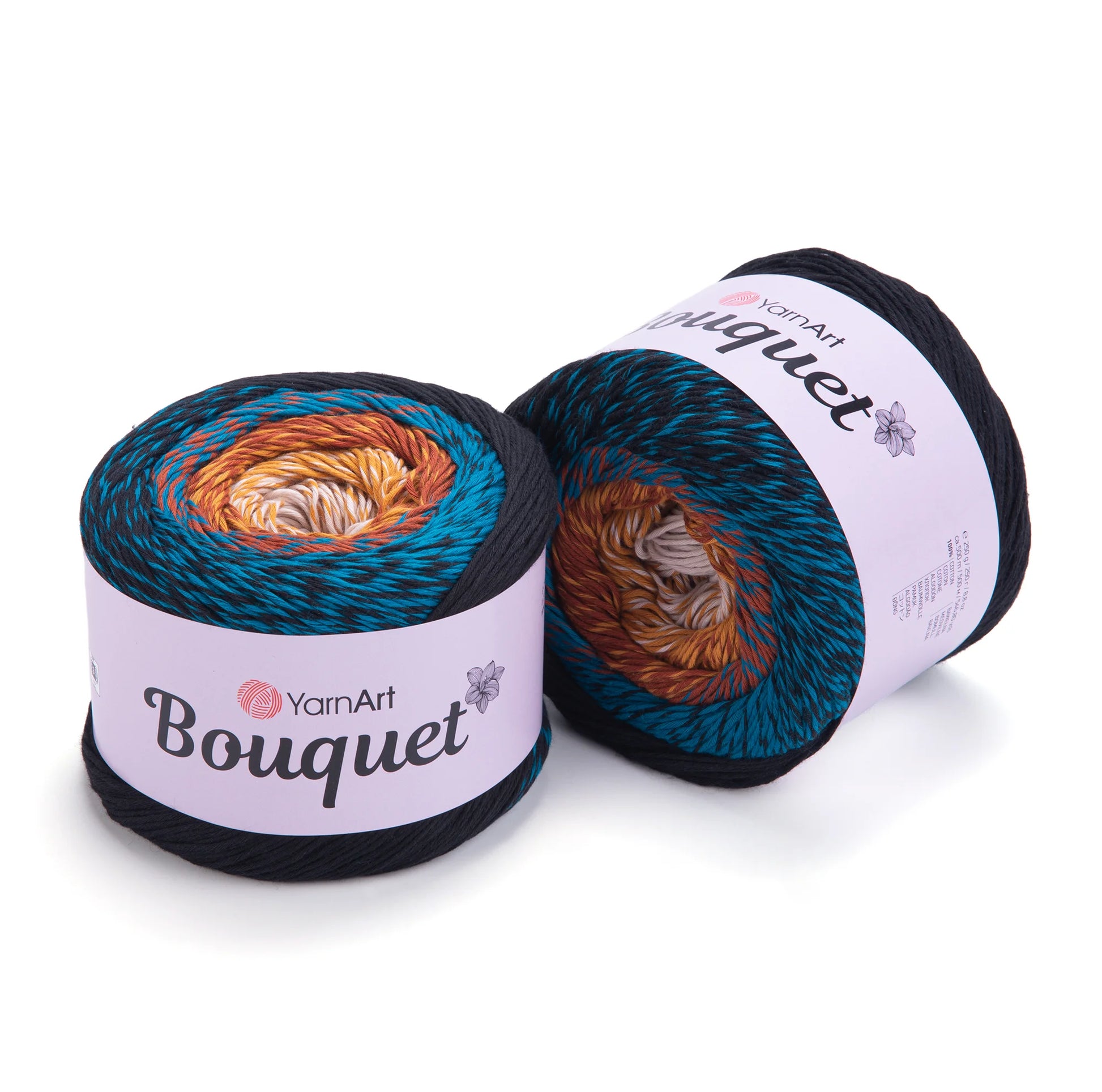 Pack Bouquet de YarnArt – Ovillo XL degradé de algodón.