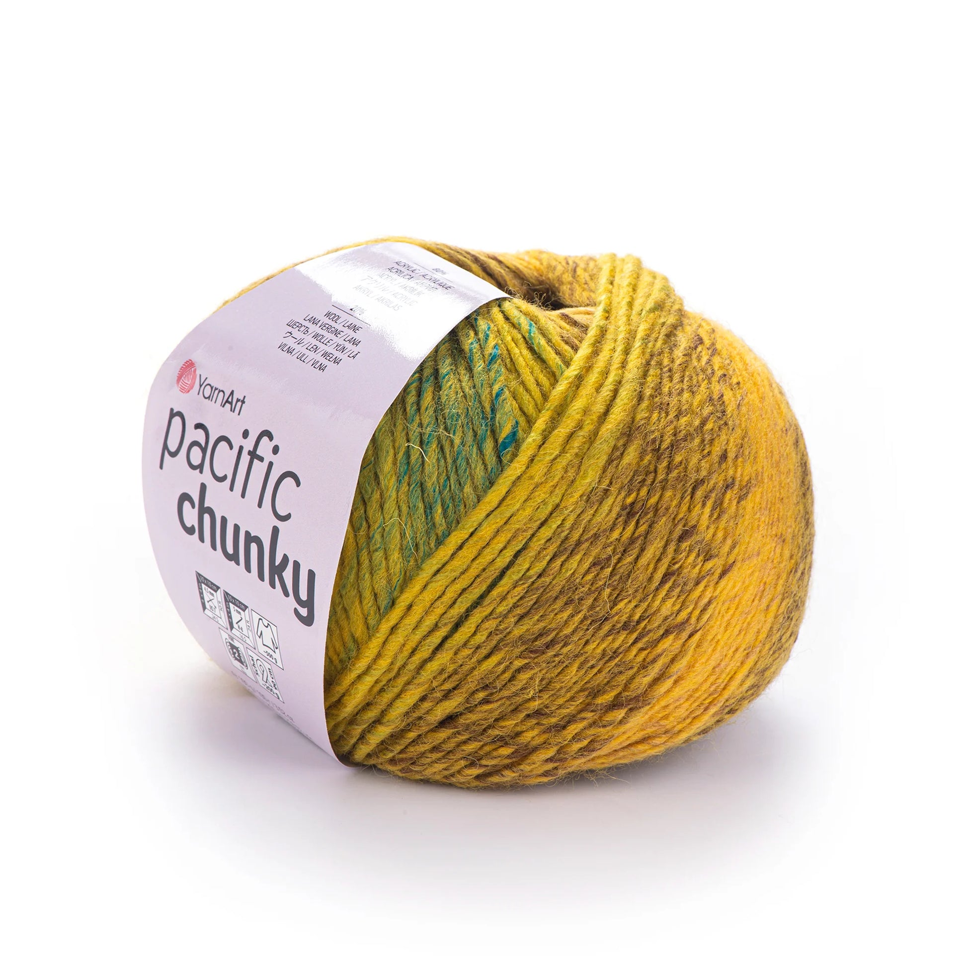 Pack Pacific Chunky de YarnArt - 80% Acrílico y 20% Lana - Suavidad envolvente.