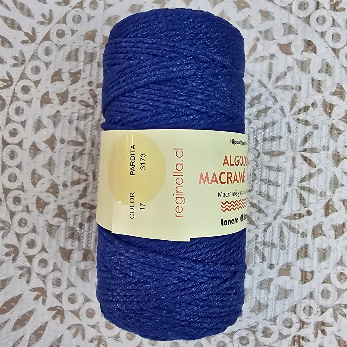 Algodón Macramé Reginella 3mm 400g - Color Azul