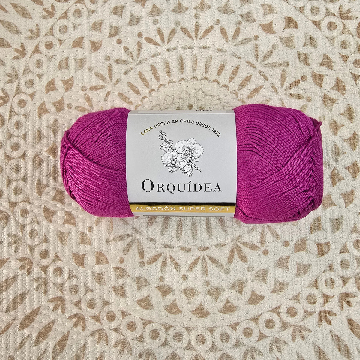 Algodón Super Soft de Orquídea – Ovillo Light DK 100g, 300m – 100% Algodón - Color Fucsia