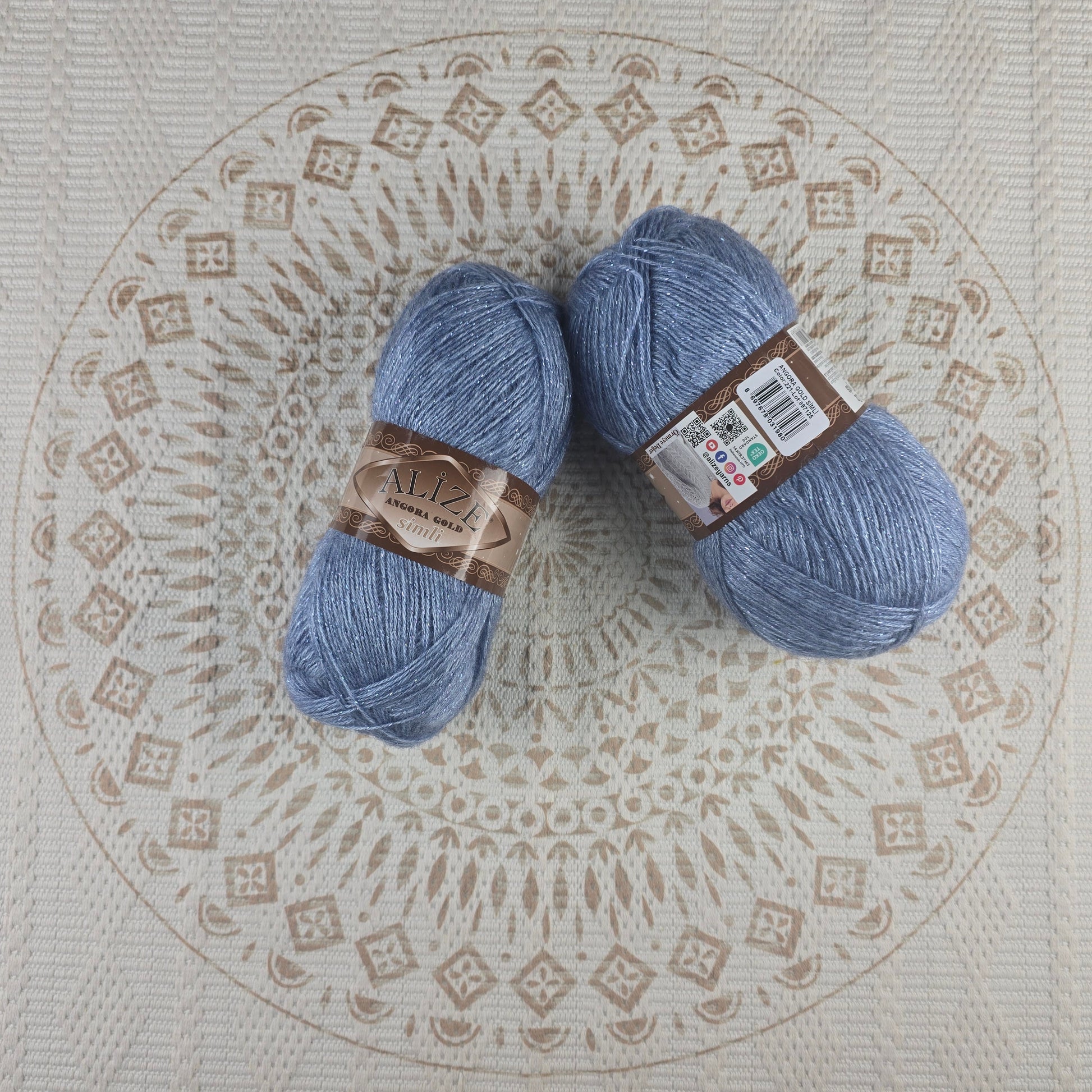 Angora Gold Simli de Alize – Mezcla acrílico y lana brillante – - Color 221