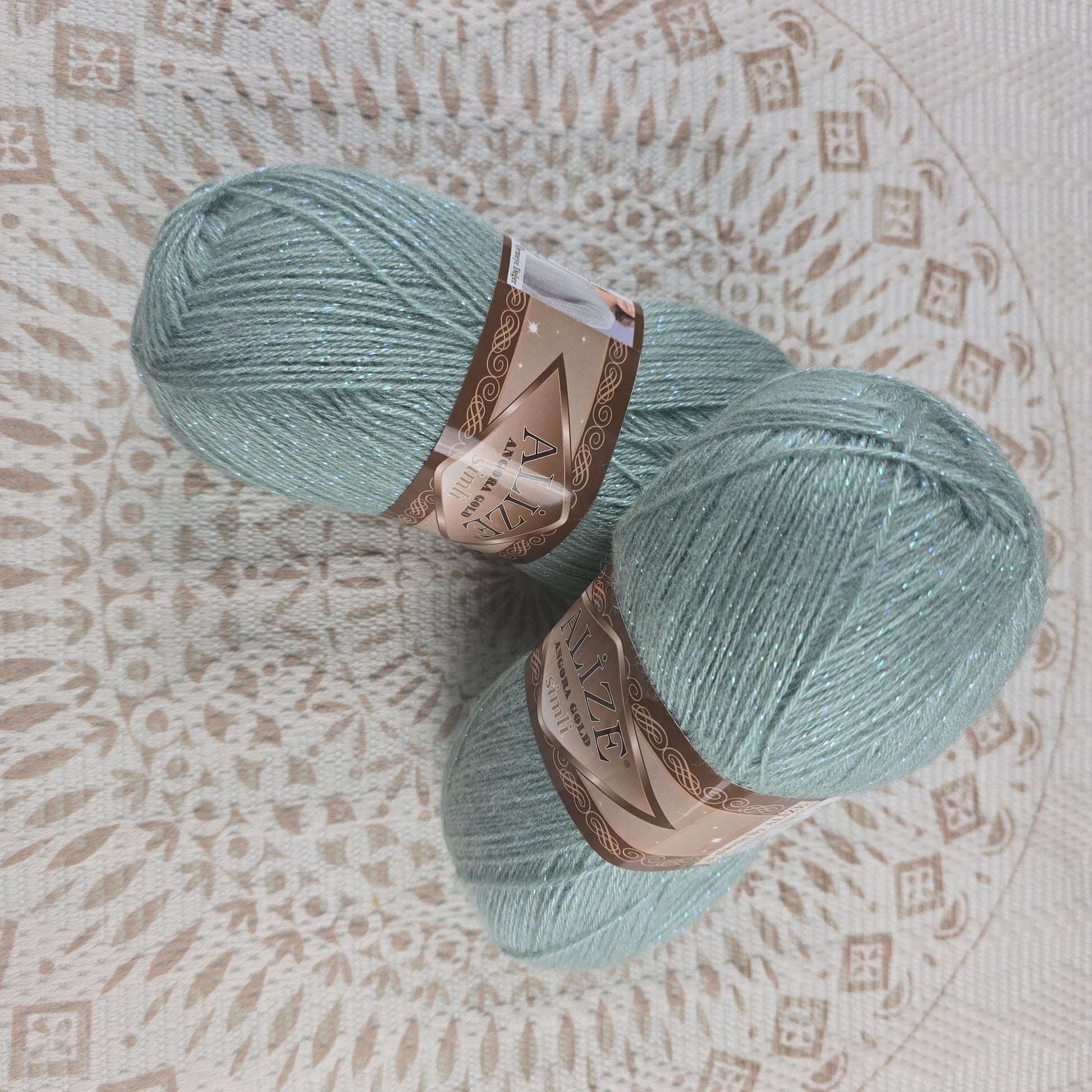 Angora Gold Simli de Alize – Mezcla acrílico y lana brillante – - Color 515