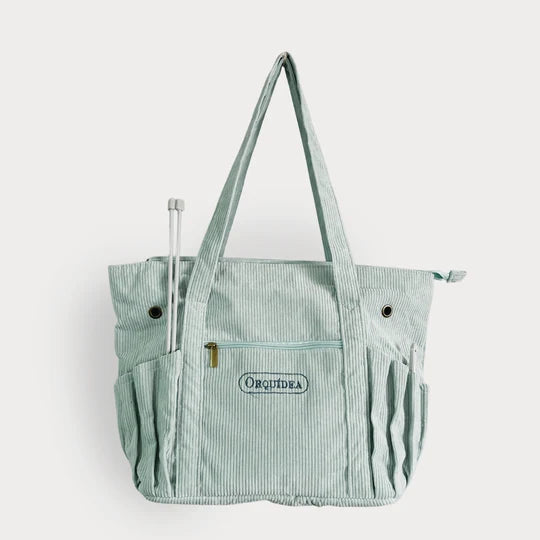 Bolso Organizador para Tejer de Orquídea - Color Celeste