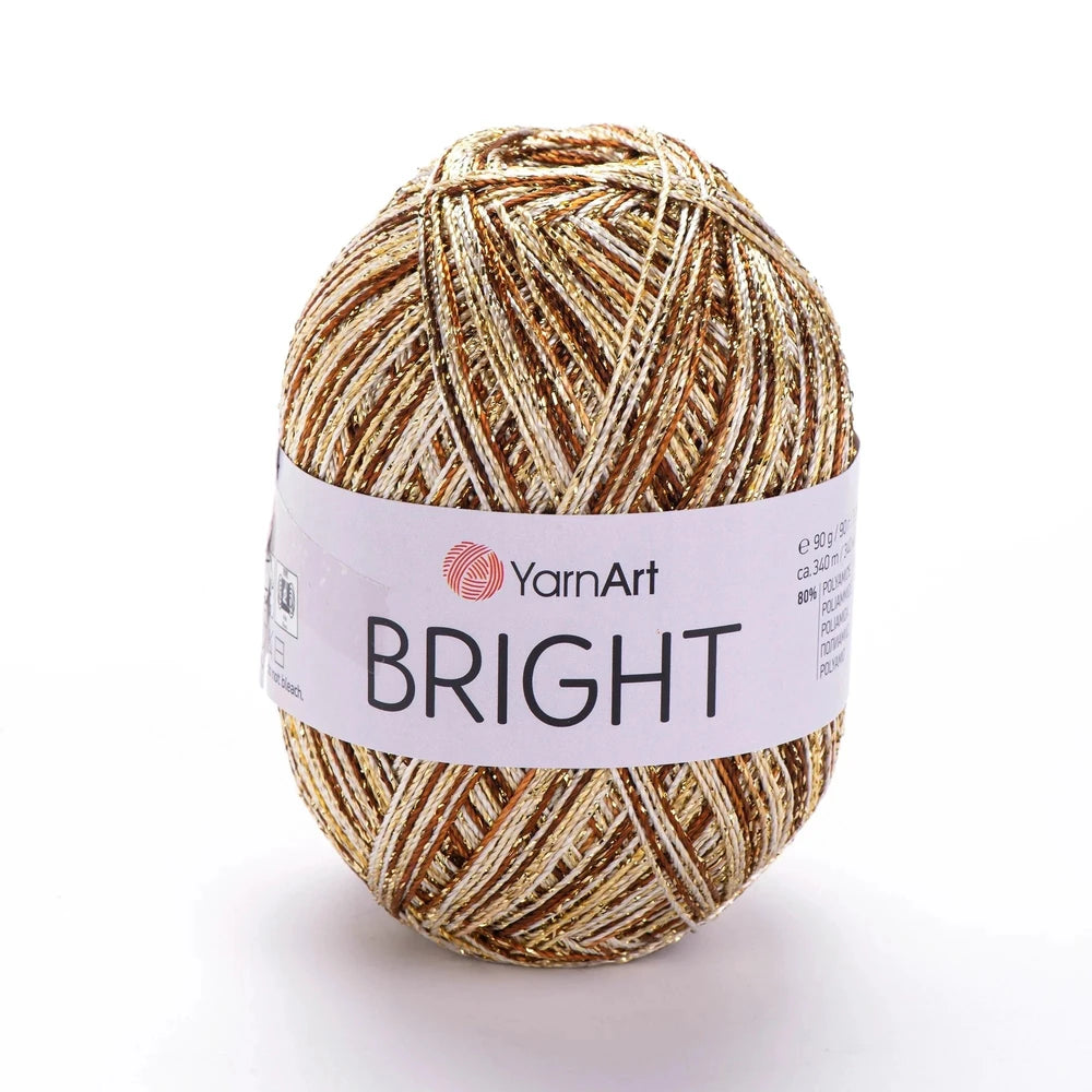 Ovillo YarnArt Bright, brillo metálico, variante de color.