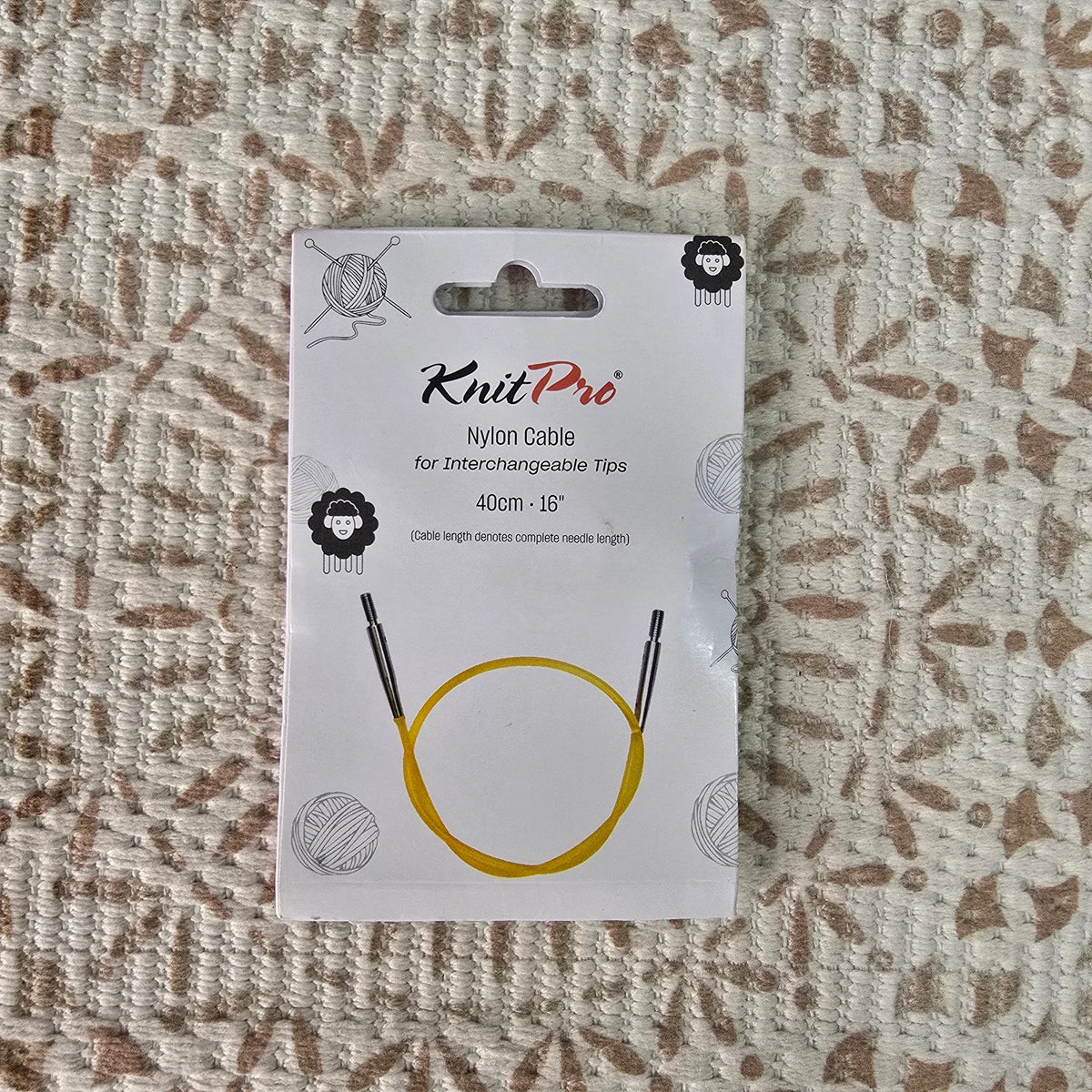 Cable de Nylon Knit Pro para Palillos Intercambiables – 6 Largos - Color 40cm