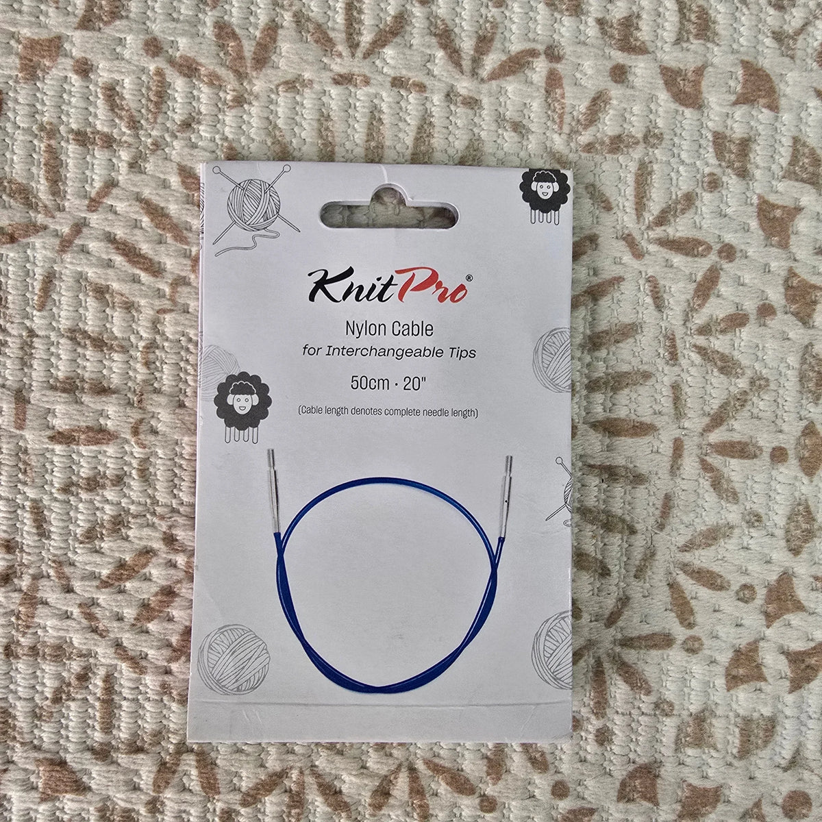 Cable de Nylon Knit Pro para Palillos Intercambiables – 6 Largos - Color 50cm