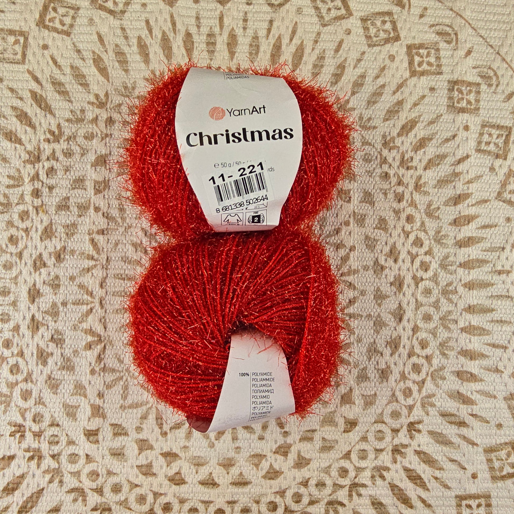 Hilo Christmas de YarnArt - Color Rojo