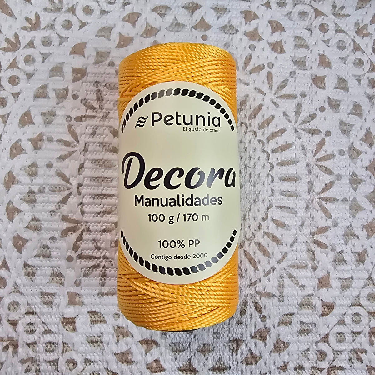 Cordón Decora de Petunia - Grueso para Macramé y Manualidades - Color Amarillo_29