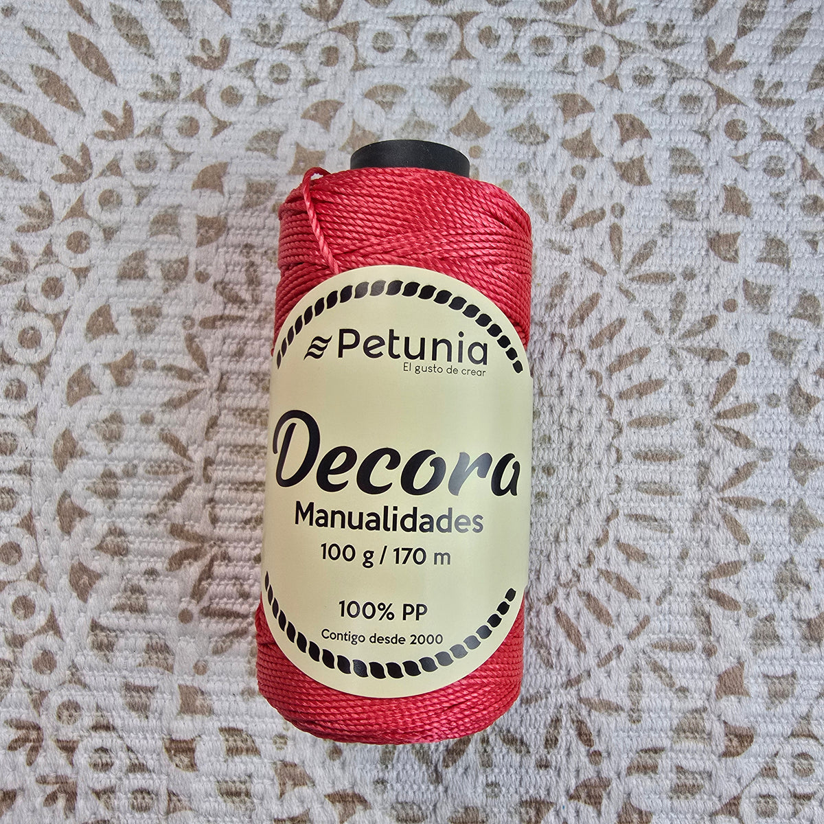 Cordón Decora de Petunia - Grueso para Macramé y Manualidades - Color Rojo_27