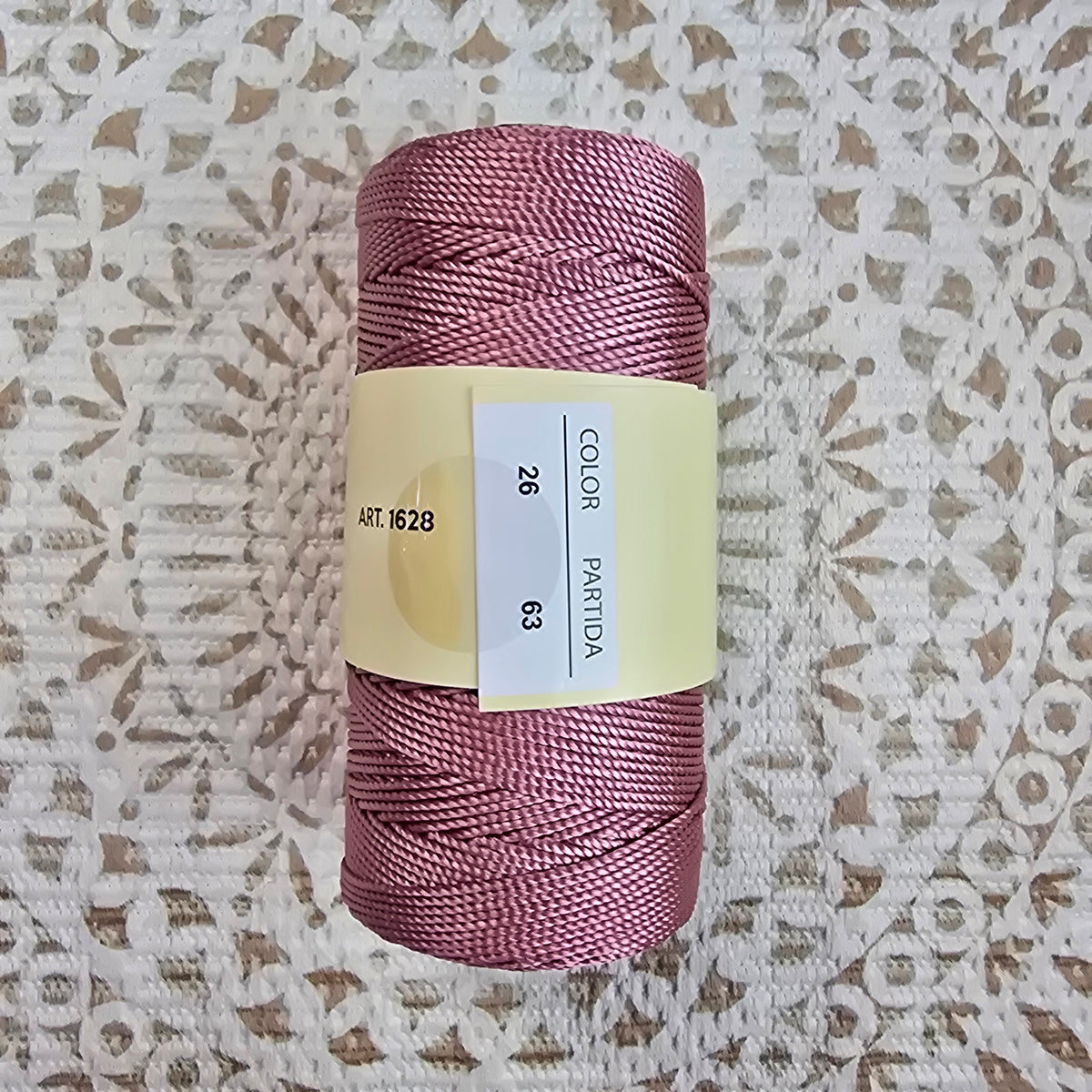 Cordón Decora de Petunia - Grueso para Macramé y Manualidades - Color Rosa_dorado_26